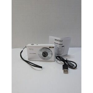 VIVITAR PopSnap Digital Camera VEC S124 2.4" Screen 1080 HD - WHITE - TESTED